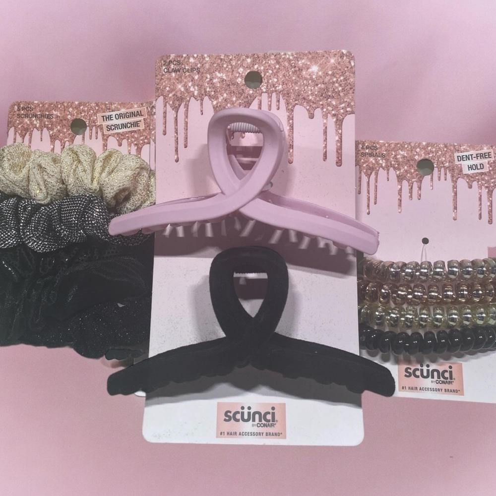 Scünci 11pc Hair Clip, Scrunchie, and Spiral Set